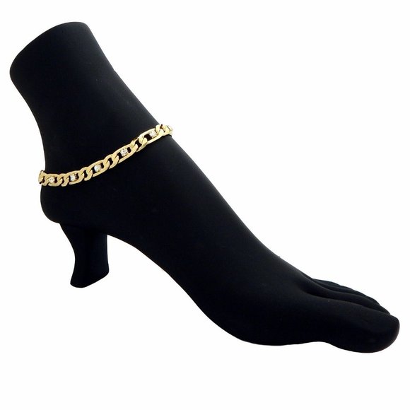8mm Curb Link 14k Bracelet Anklet - Picture 1 of 5